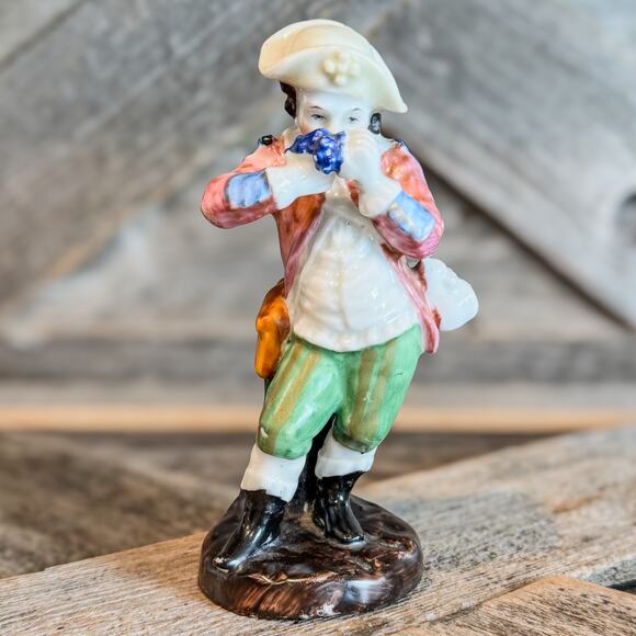 Antique German Porcelain Meissen Dresden Boy Porcelain Figurine, Numbered Piece - Picture 1 of 8